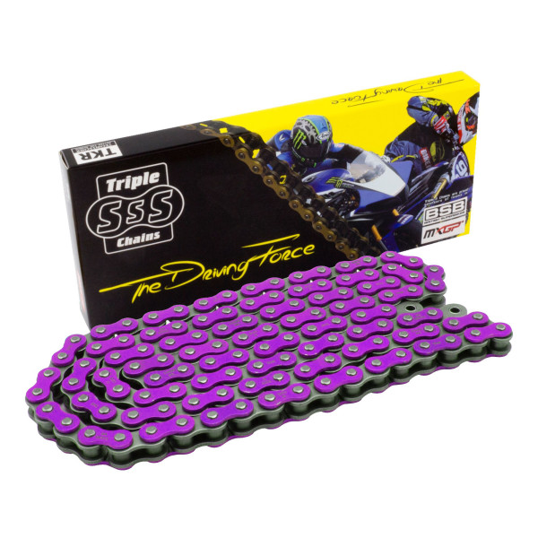 triple s Triple-s standard chain 420-110 link purple colour